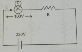 A lamp rated 500W, 100V is to be operated from 220V supply. Find the value of the resistor to be connected in series with the lamp. What is the power lost in the resistance.